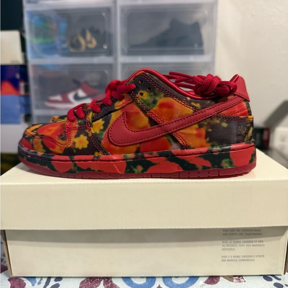 Nike Red Floral Sneakers Vibrant Design Wizard of OZ
